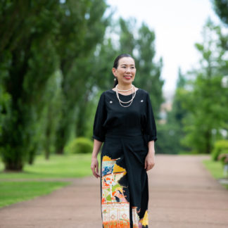 着物ドレス(巻きスカート＆ブラウス)